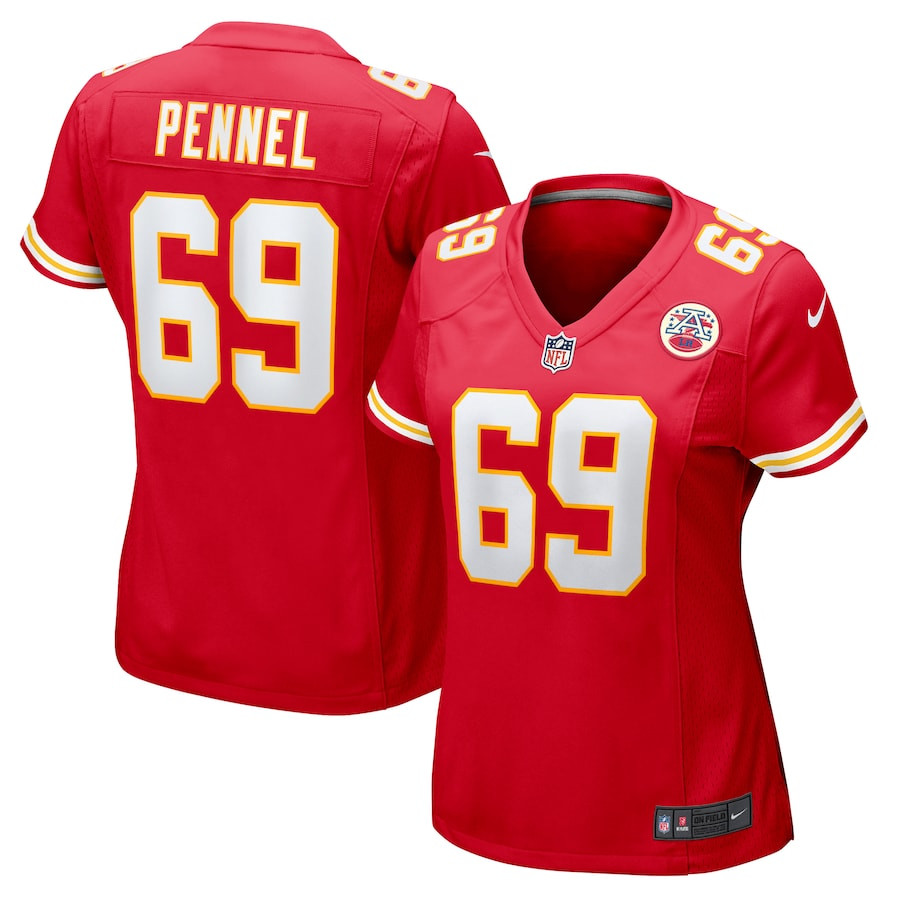 Mike Pennel 69 Kansas City Chiefs Women's Game Jersey - Red Js9768