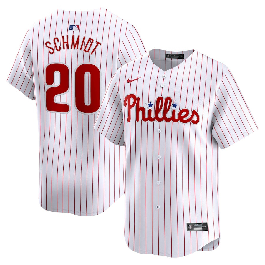 Mike Schmidt 20 Philadelphia Phillies Home Limited Player Men Jersey - White