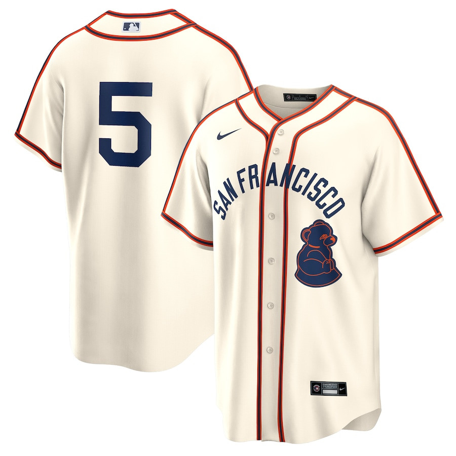 Mike Yastrzemski 5 San Francisco Giants 2024 Rickwood Classic Player Men Jersey - Cream