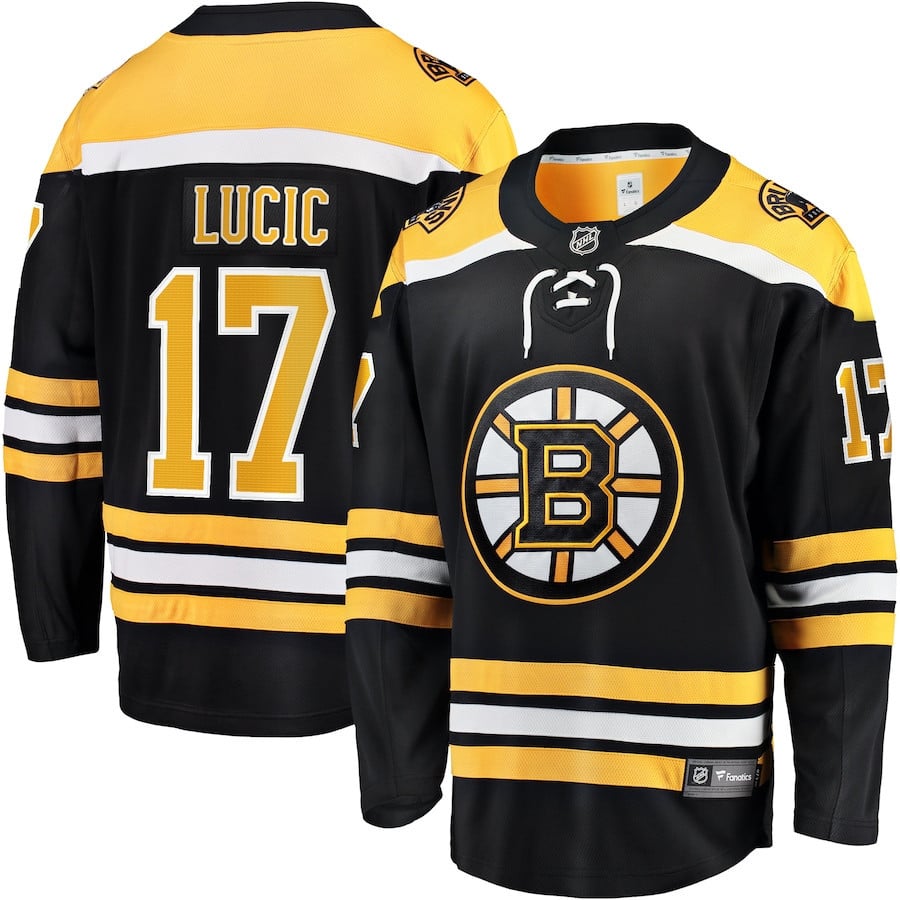 Milan Lucic 17 Boston Bruins Breakaway Home Jersey - Men, Black
