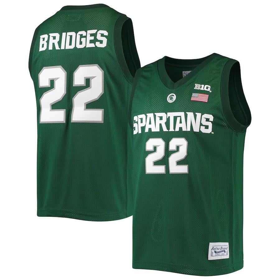 Miles Bridges Michigan State Spartans Commemorative Classic Basketball Jersey - Green