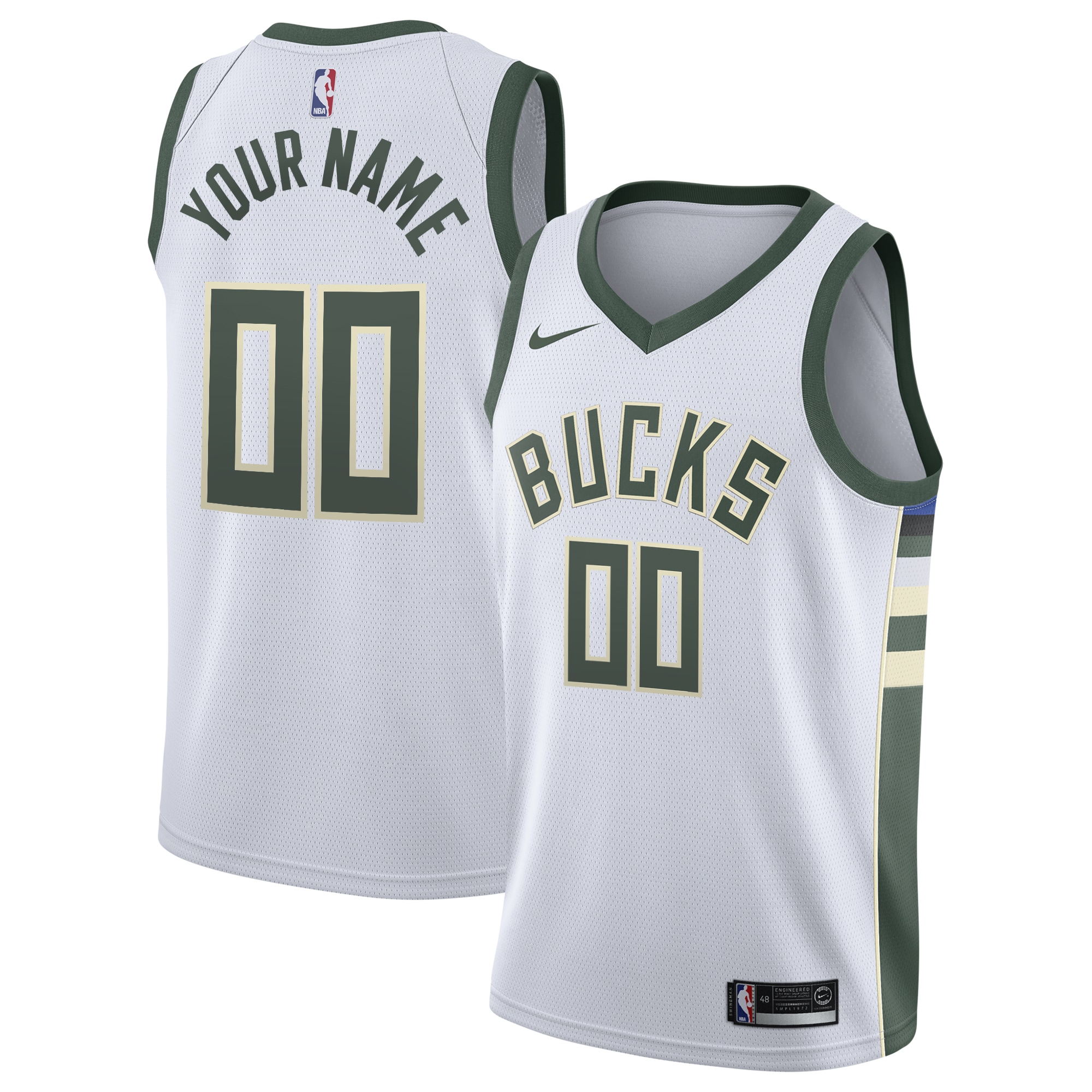 Milwaukee Bucks Association Swingman Jersey - Custom - Youth