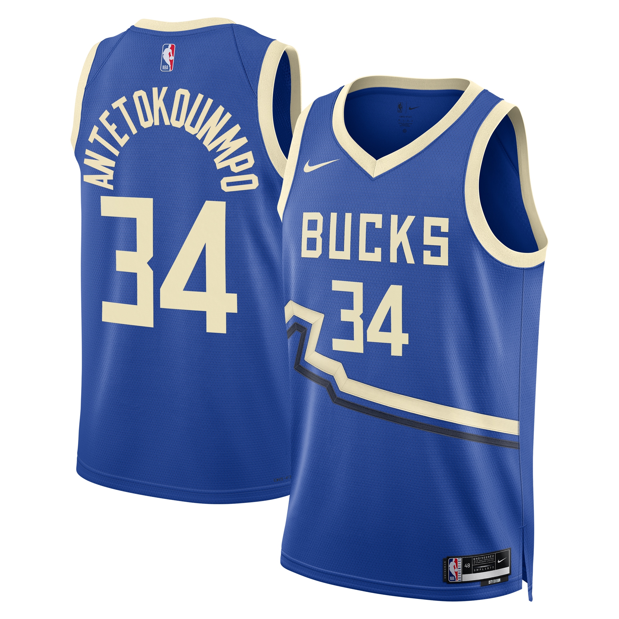 Milwaukee Bucks City Edition Swingman Jersey 2024 - Royal - Giannis Antetokounmpo - Unisex