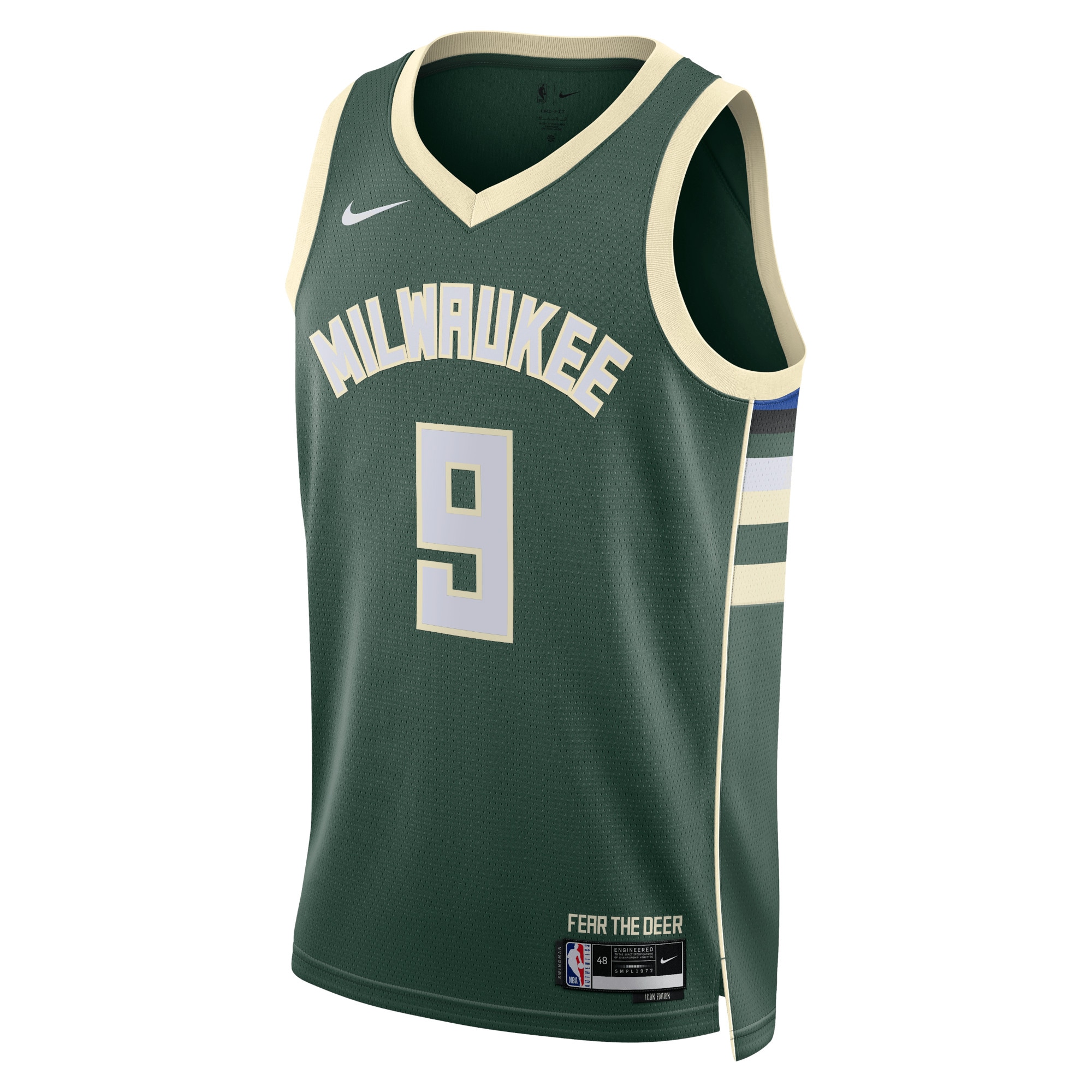 Milwaukee Bucks Icon Edition Swingman Jersey - Hunter Green - Bobby Portis Jr - Unisex