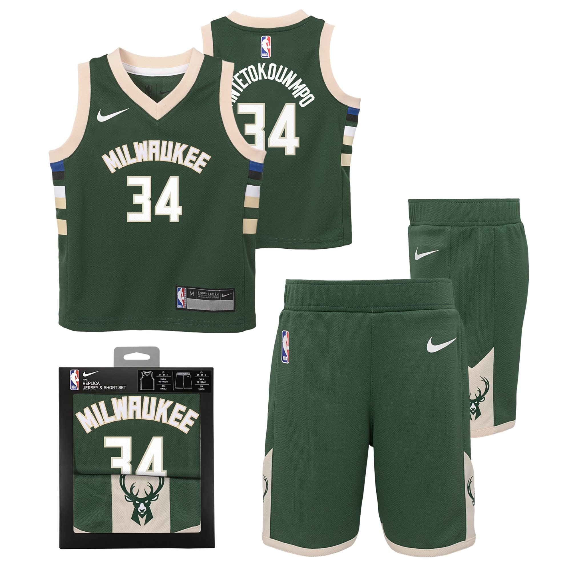 Milwaukee Bucks Icon Jersey Box Set - Giannis Antetokounmpo - Toddler
