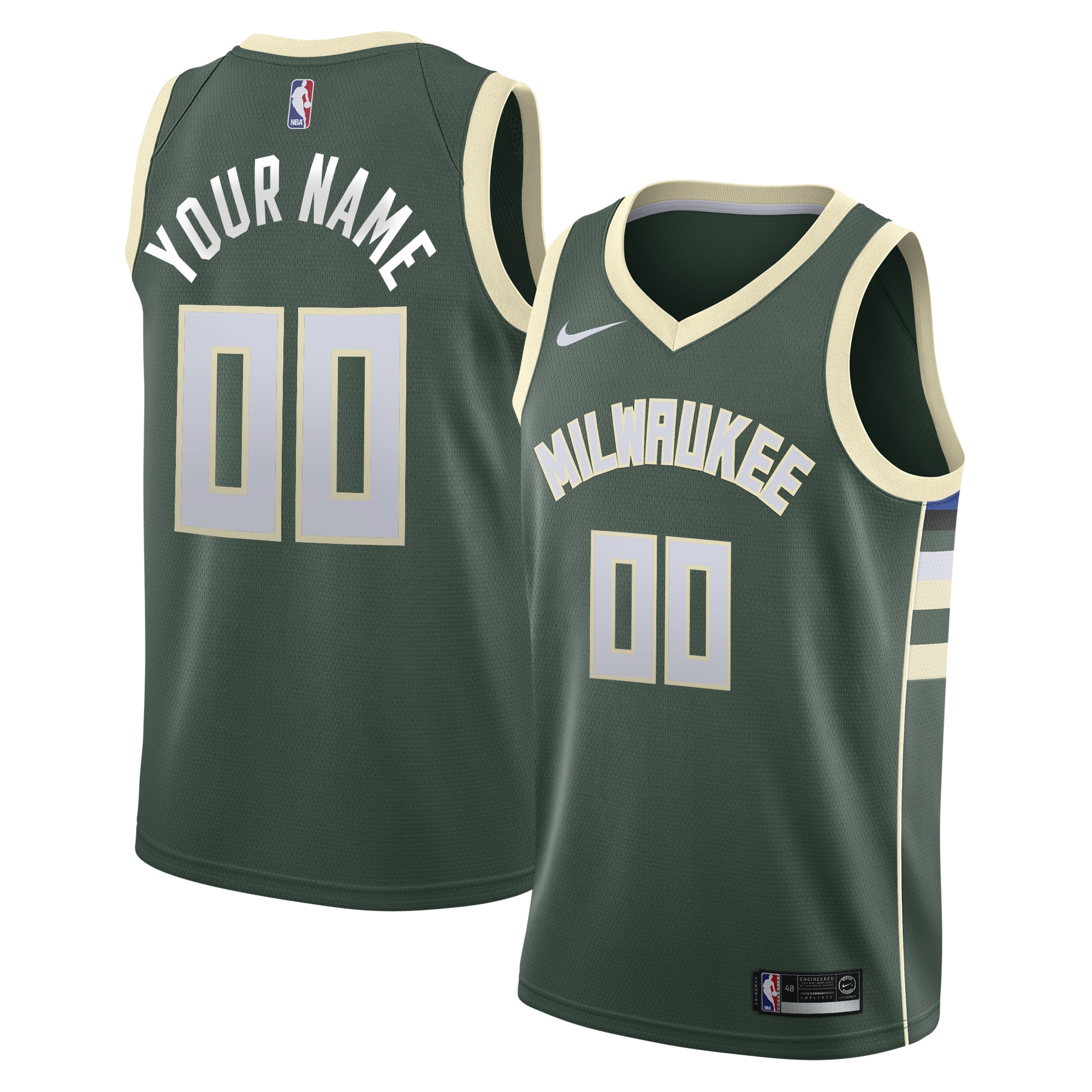 Milwaukee Bucks Icon Swingman Jersey - Custom - Youth