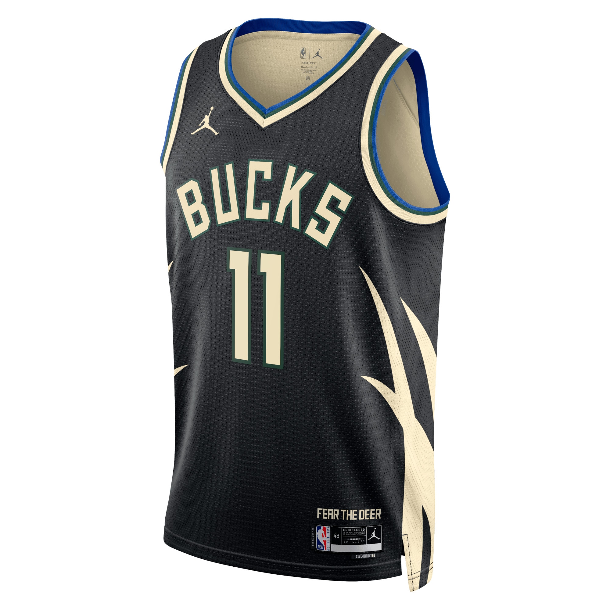 Milwaukee Bucks Jordan Statement Edition Swingman Jersey - Black - Brook Lopez - Unisex