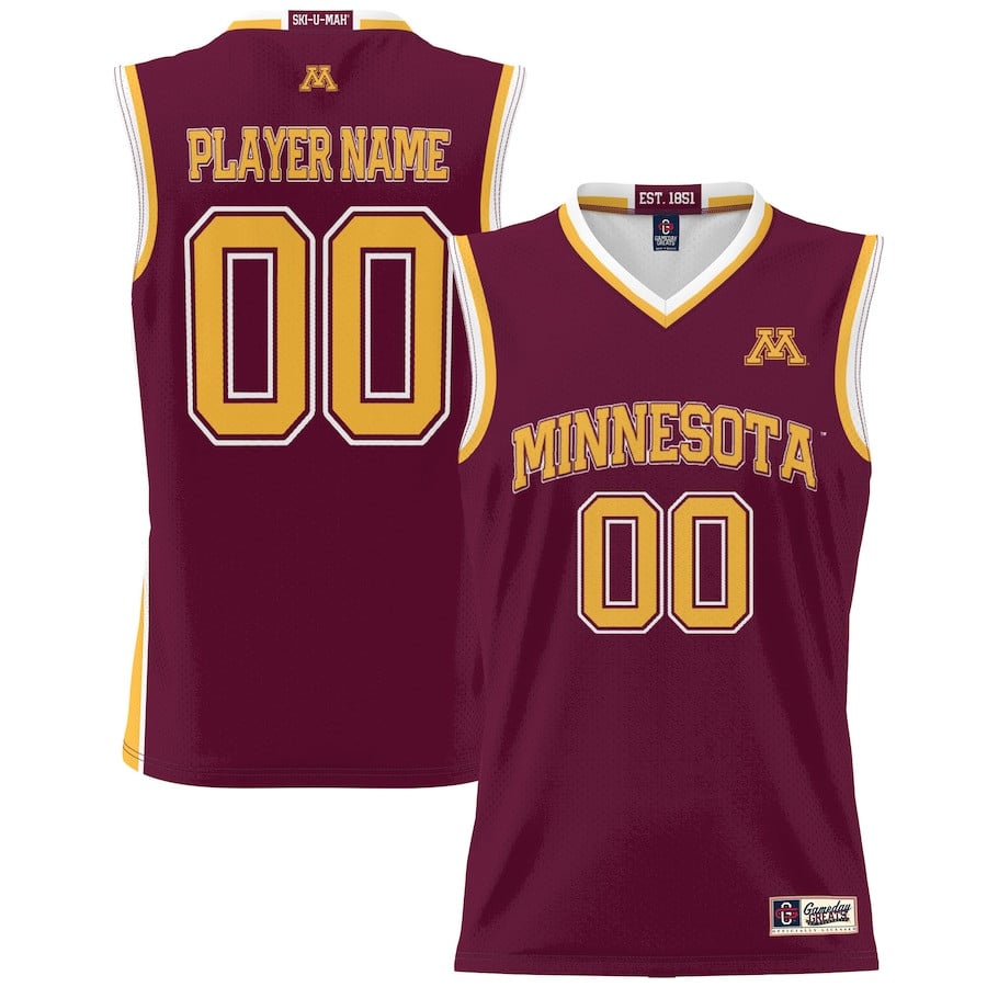 Minnesota Golden Gophers Nil Men Basketball Custom Jersey - Maroon