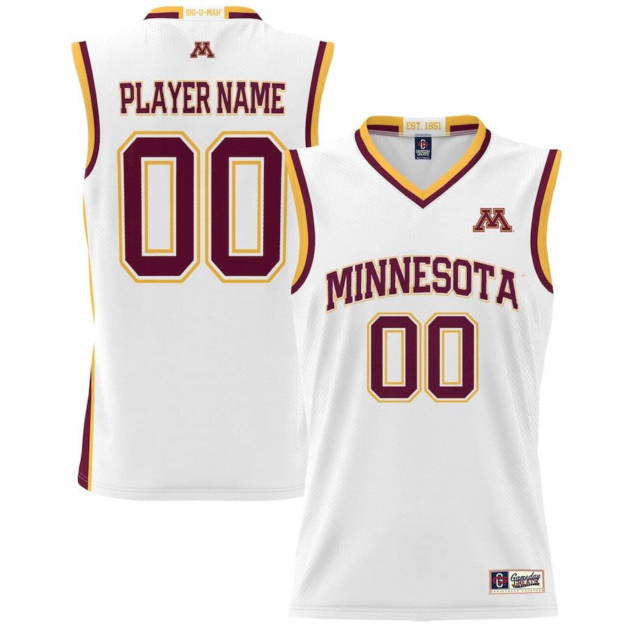 Minnesota Golden Gophers Nil Men Basketball Custom Jersey - White