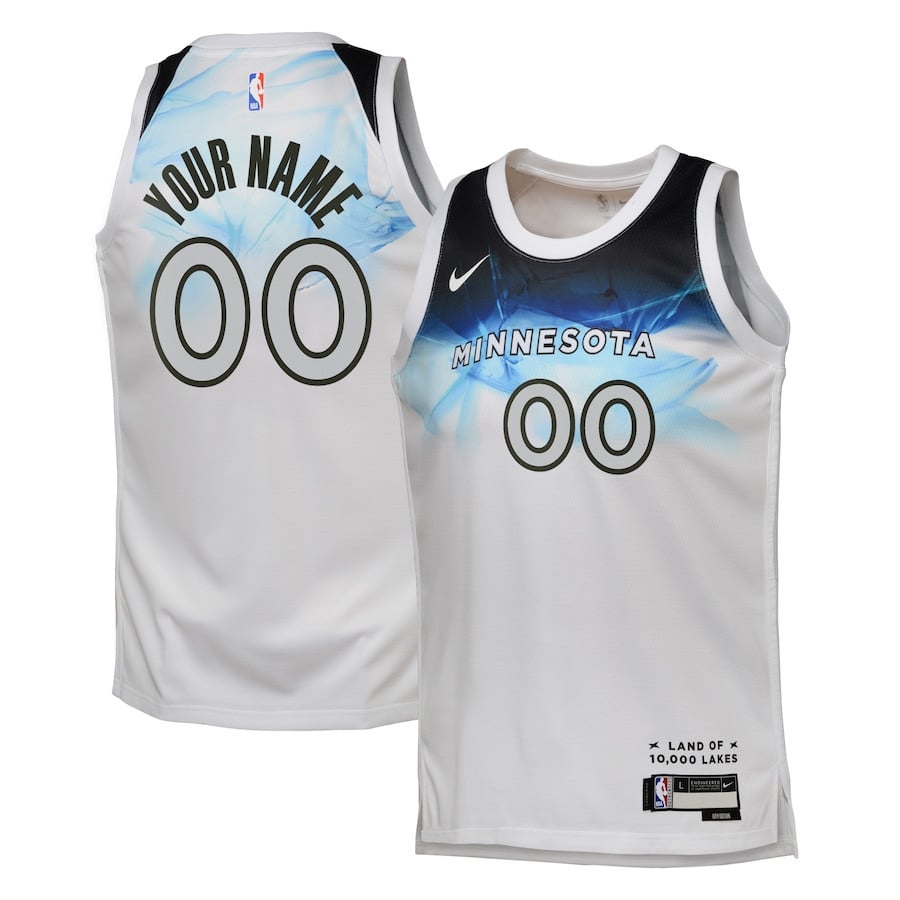 Minnesota Timberwolves 2024/25 Swingman Custom Youth Jersey - City Edition - White