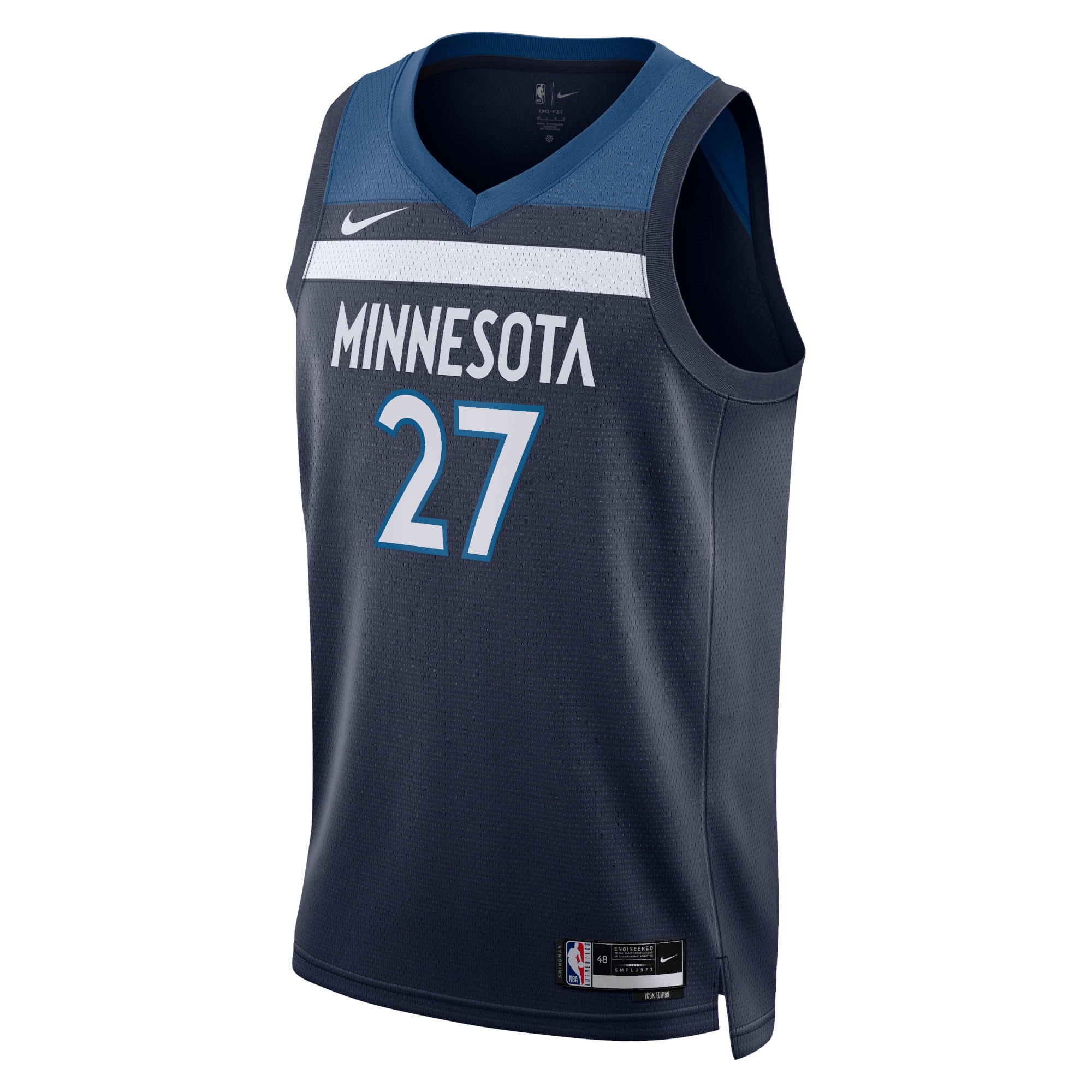 Minnesota Timberwolves Icon Edition Swingman Jersey - Navy - Rudy Gobert - Unisex