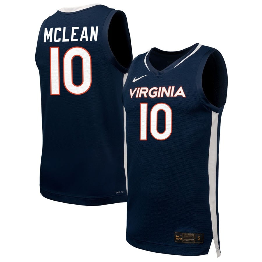 Mir Mclean 10 Virginia Cavaliers Unisex Nil Women's Basketball Jersey - Navy