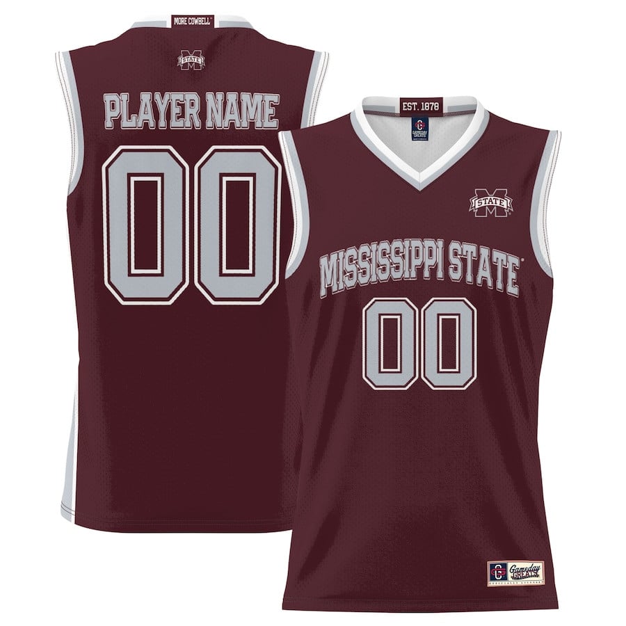 Mississippi State Bulldogs Nil Men Basketball Custom Jersey - Maroon