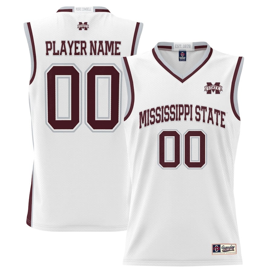 Mississippi State Bulldogs Nil Men Basketball Custom Jersey - White