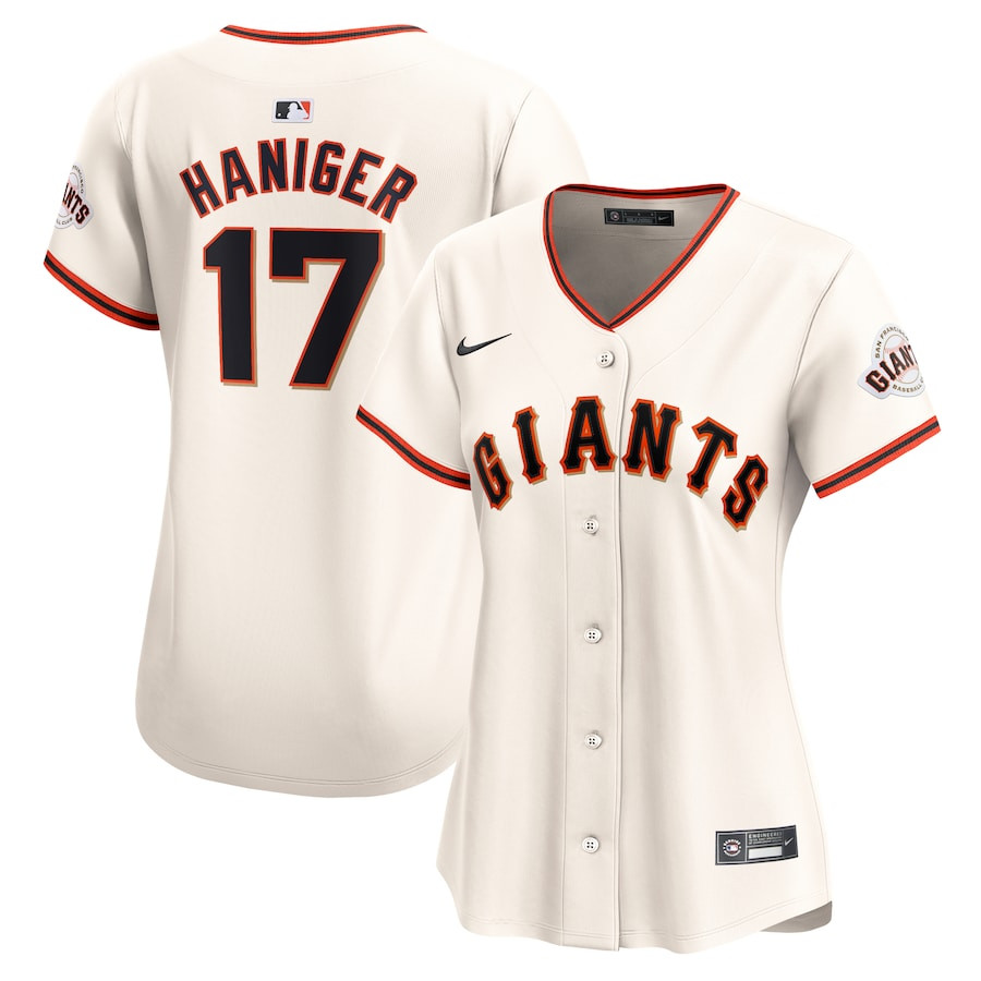 Mitch Haniger 17 San Francisco Giants Women Home Limited Player Jersey - Cream