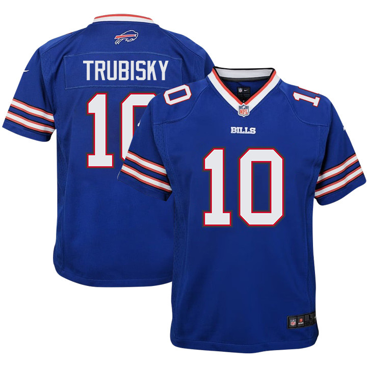 Mitch Trubisky 10 Buffalo Bills Team Game Youth Jersey - Royal Js2292