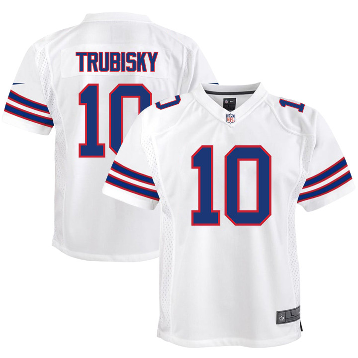 Mitch Trubisky 10 Buffalo Bills Team Game Youth Jersey - White Js7807