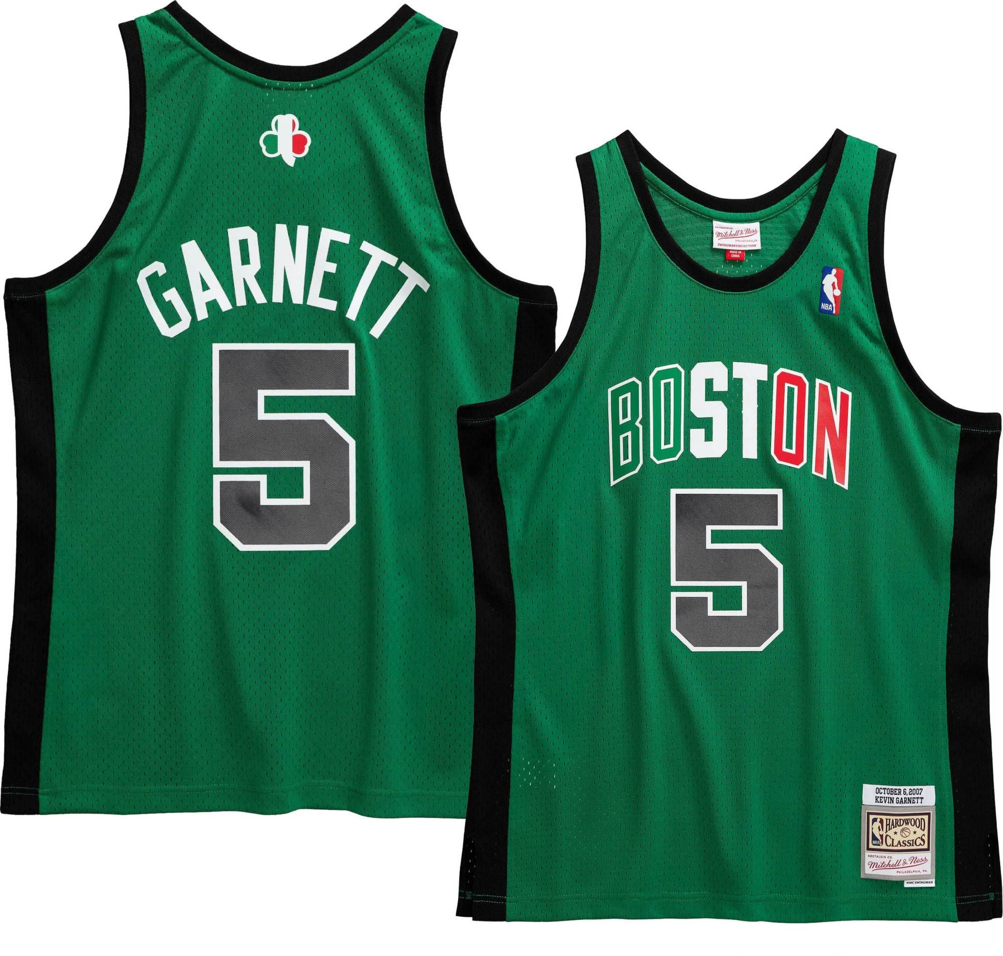 Mitchell & Ness Men's Boston Celtics Kevin Garnett 5 Swingman Green Jersey