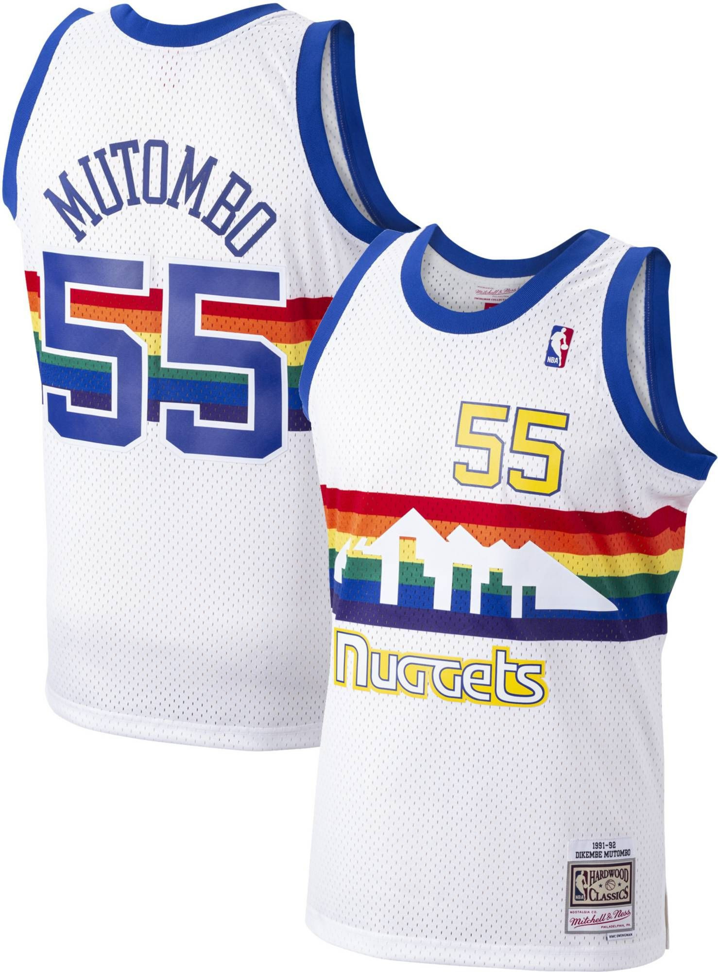 Mitchell & Ness Men's Denver Nuggets Dikembe Mutombo 55 Swingman Jersey