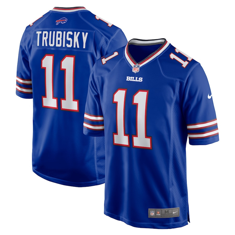 Mitchell Trubisky 11 Buffalo Bills Game Men Jersey - Royal Js7182