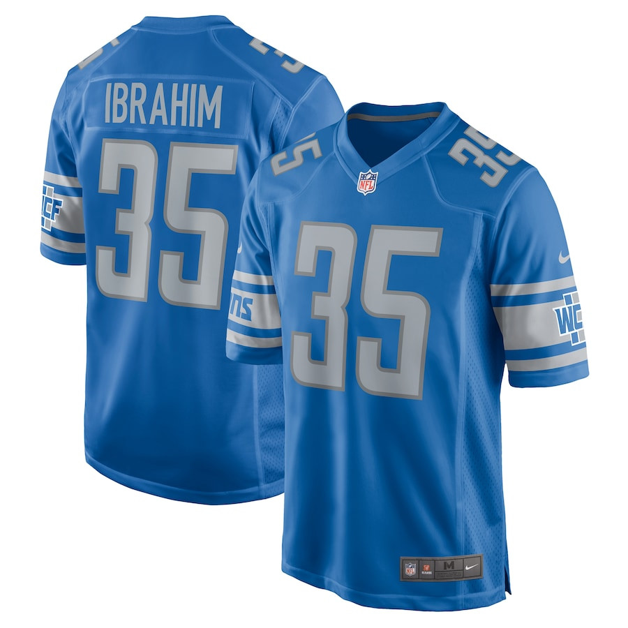 Mohamed Ibrahim 35 Detroit Lions Game Men Jersey - Blue Js7151