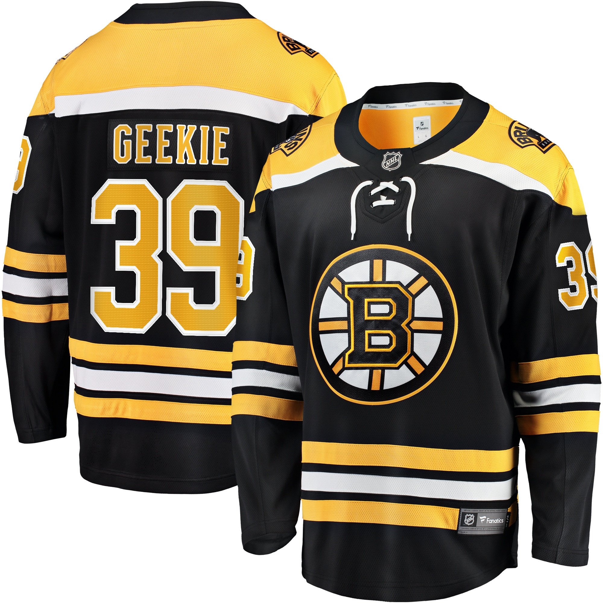 Morgan Geekie 39 Boston Bruins Breakaway Home Jersey - Men, Black