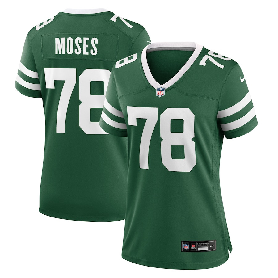 Morgan Moses 78 New York Jets Women's Team Game Jersey - Legacy Green Js8950