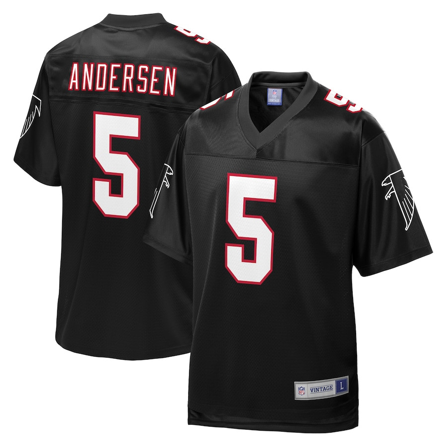 Morten Andersen 5 Atlanta Falcons Nfl Pro Line Vintage Men Retired Jersey - Black Js6471