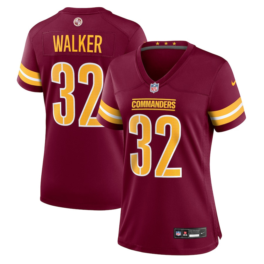 Mykal Walker 32 Washington Commanders Women's Game Jersey - Burgundy Js6738