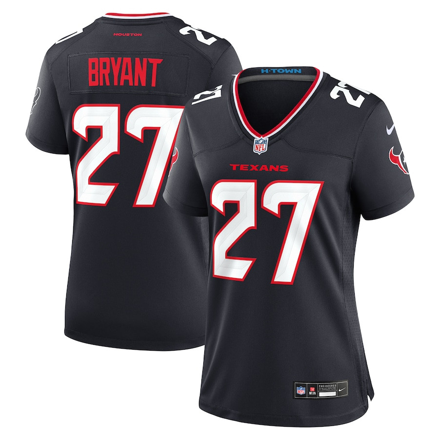 Myles Bryant 27 Houston Texans Women's Team Game Jersey - Navy Js9185