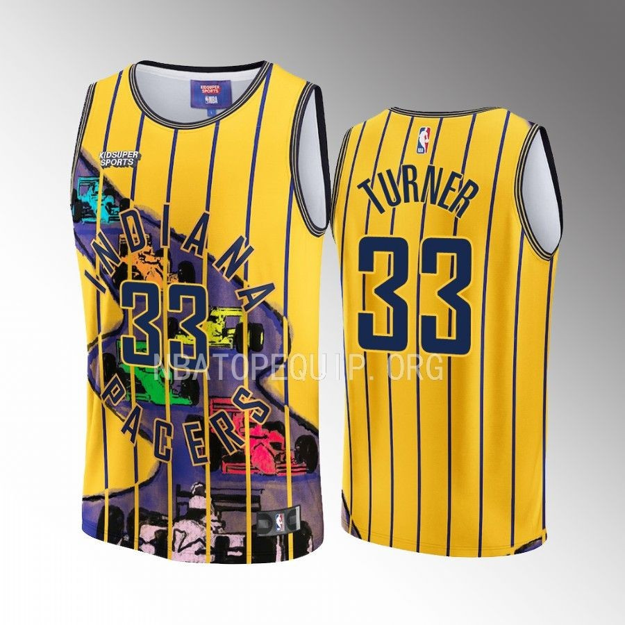 Myles Turner 33 Indiana Pacers Nba & Kidsuper Studios Unisex Hometown Jersey