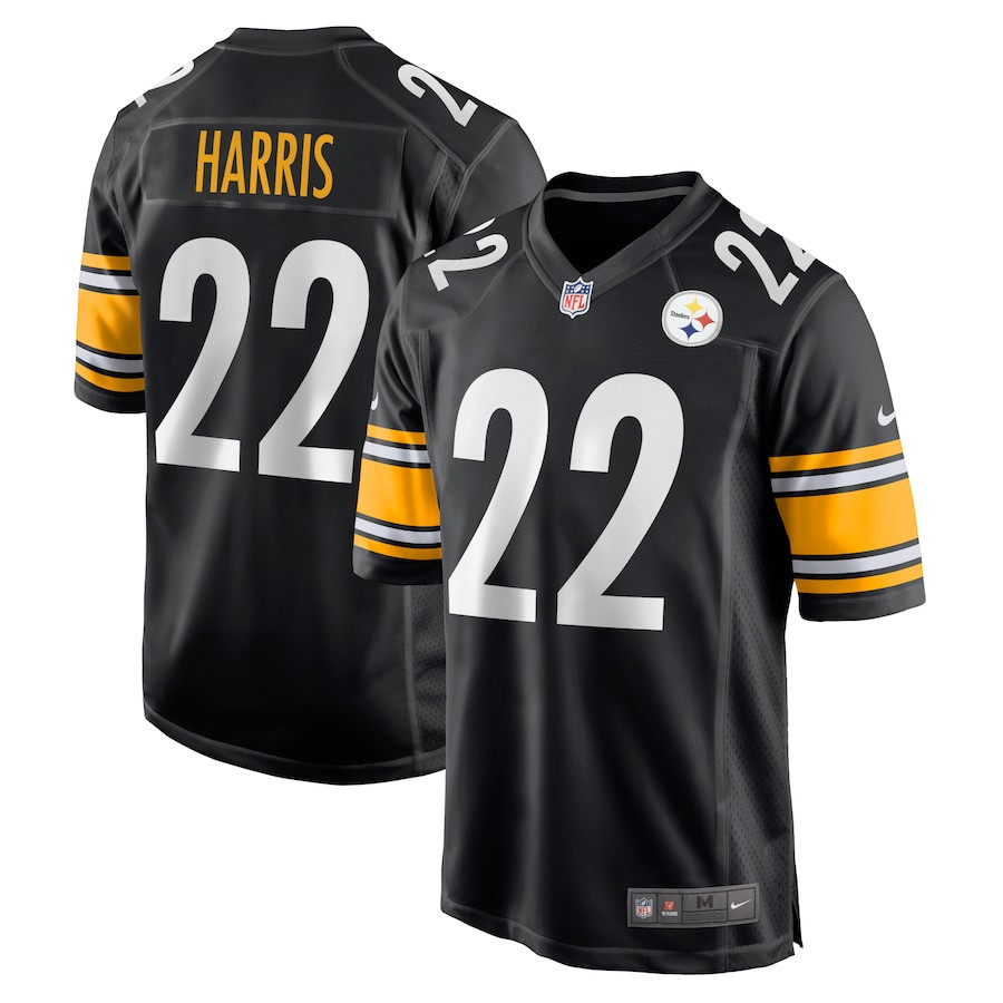 Najee Harris 22 Pittsburgh Steelers Game Men Jersey - Black Js5716