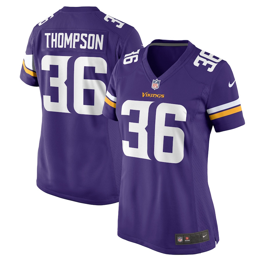 Najee Thompson 36 Minnesota Vikings Women's Game Jersey - Purple Js3583
