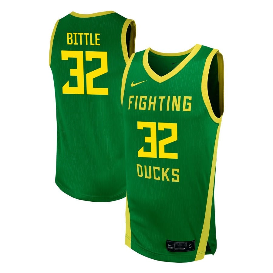 Nate Bittle 32 Oregon Ducks Nil Men's Basketball Jersey - Green