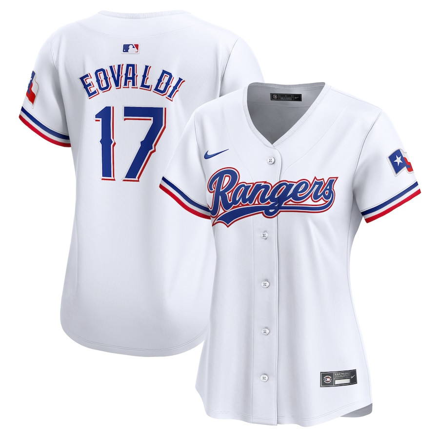 Nathan Eovaldi 17 Texas Rangers Women Home Limited Player Jersey - White