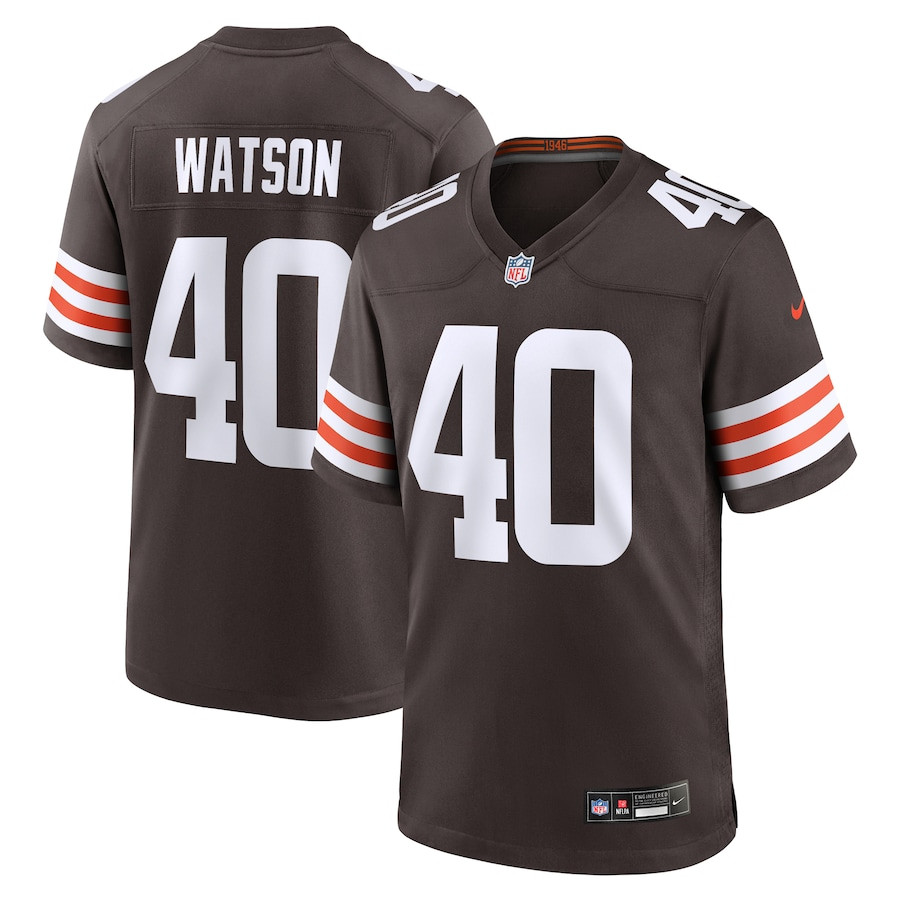 Nathaniel Watson 40 Cleveland Browns Team Game Men Jersey - Brown Js8829