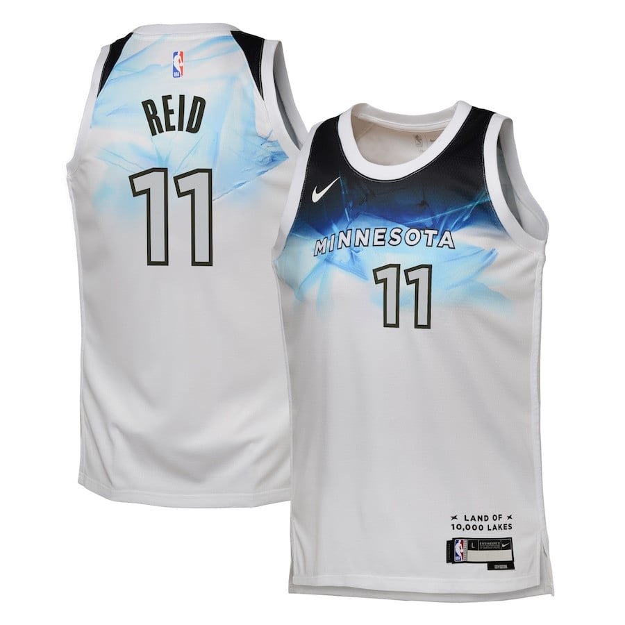 Naz Reid 11 Minnesota Timberwolves 2024/25 Swingman Player Youth Jersey - City Edition - White