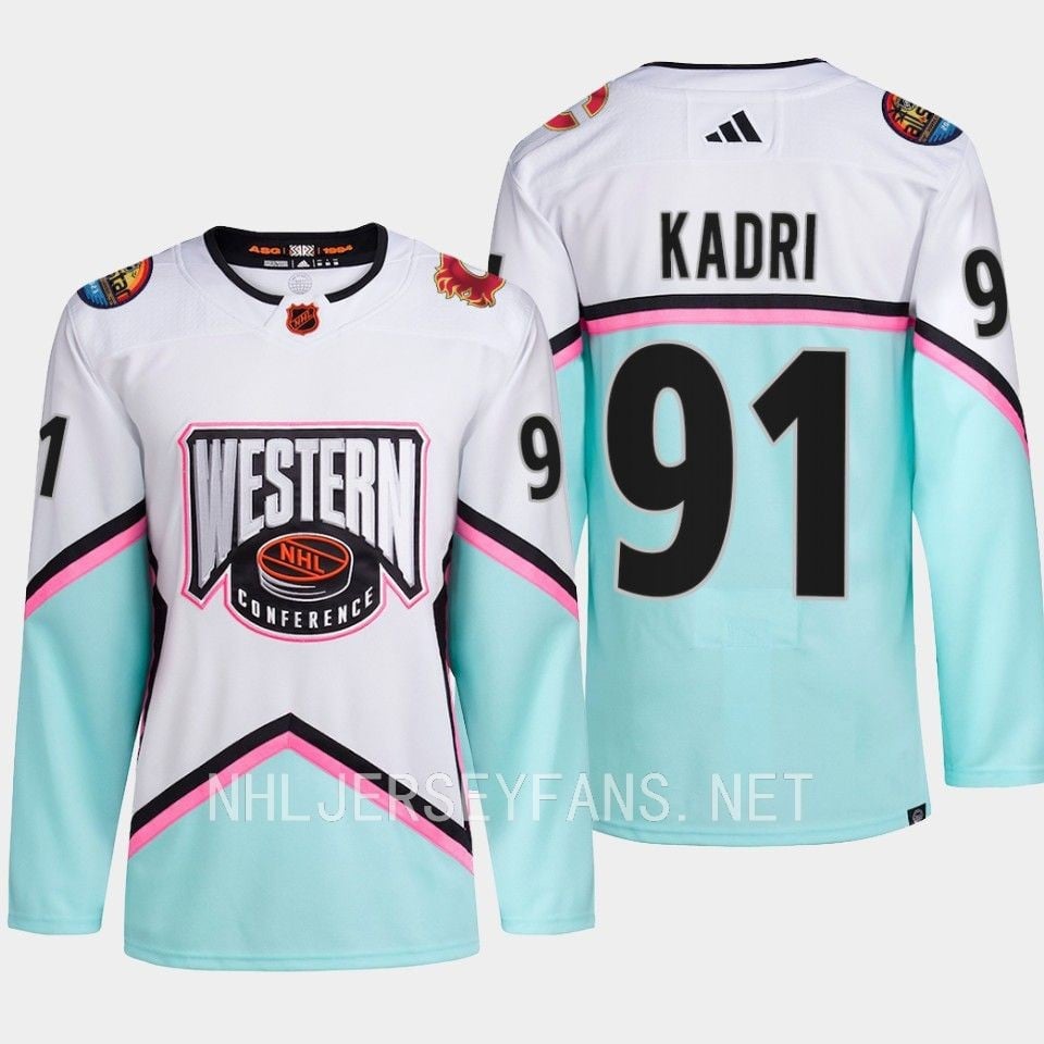 Nazem Kadri 91 Flames 2023 All-star Western Conference White Jersey