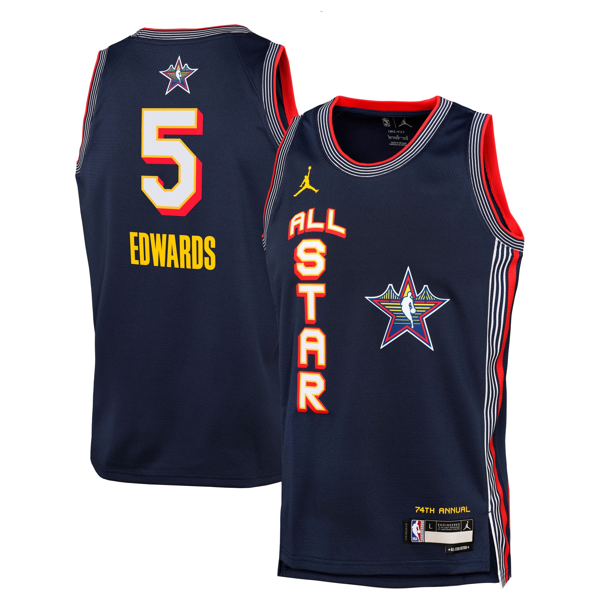Nba All Star Swingman Team Jersey - Navy - Anthony Edwards - Youth