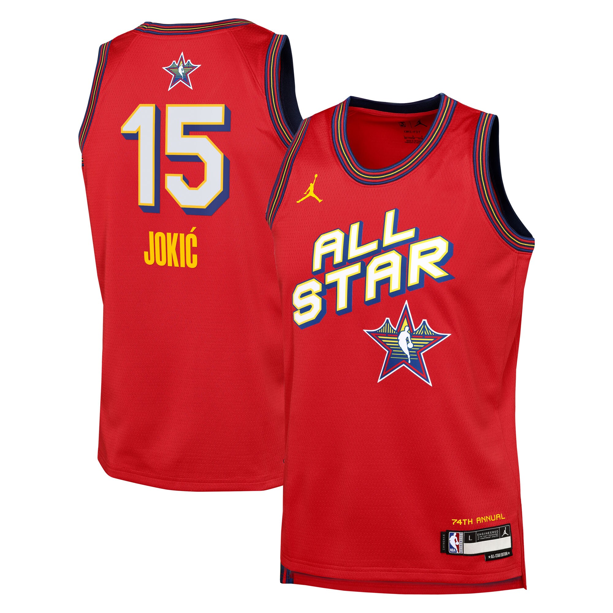 Nba All Star Swingman Team Jersey - Red - Nikola Joki? -youth