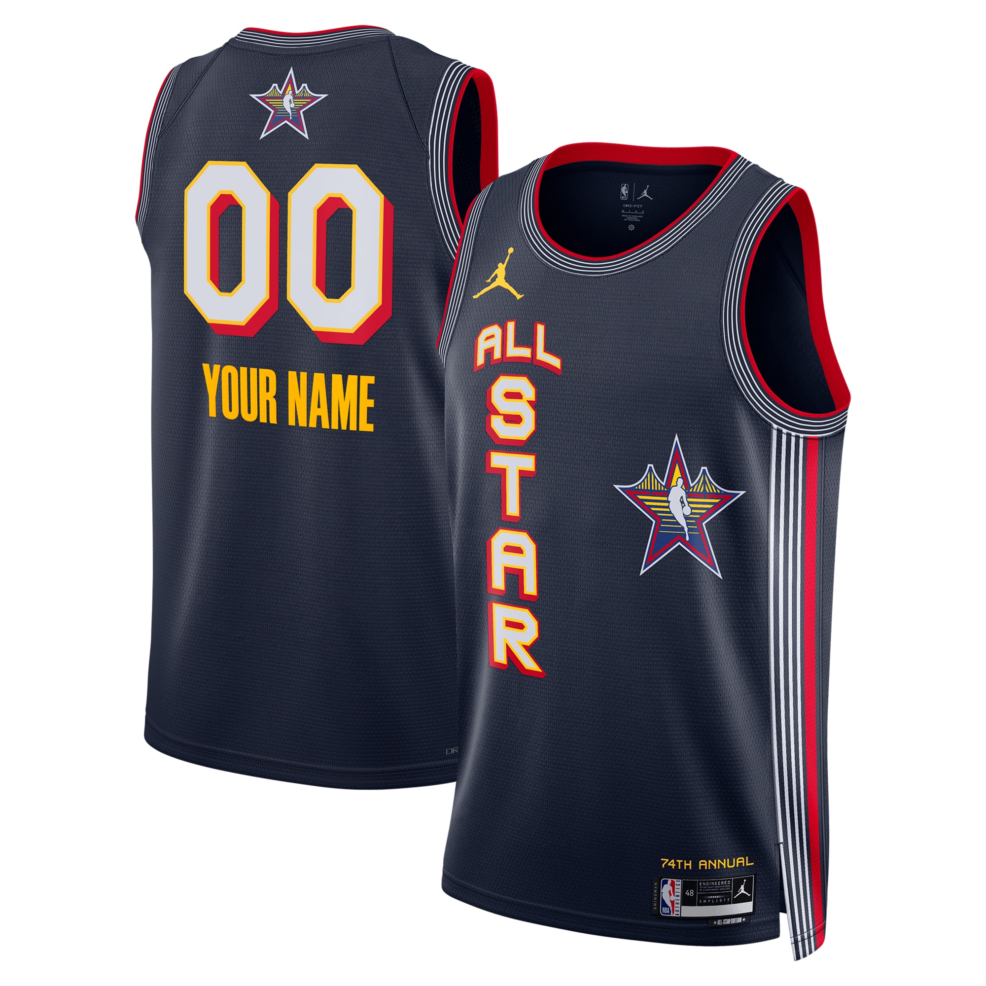 Nba Jordan Brand All Star 2025 Swingman Jersey - Navy - Unisex