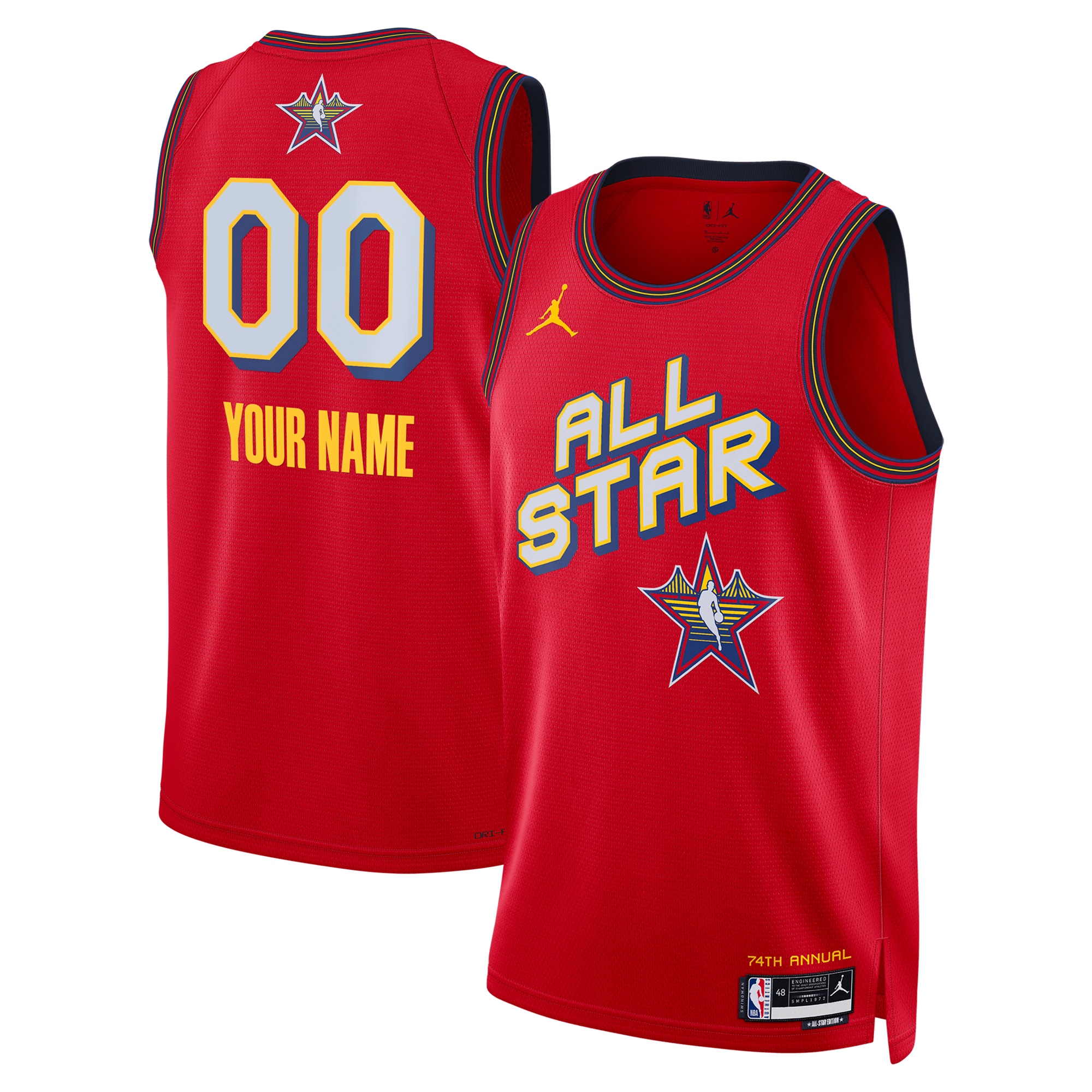 Nba Jordan Brand All Star 2025 Swingman Jersey - Red - Unisex
