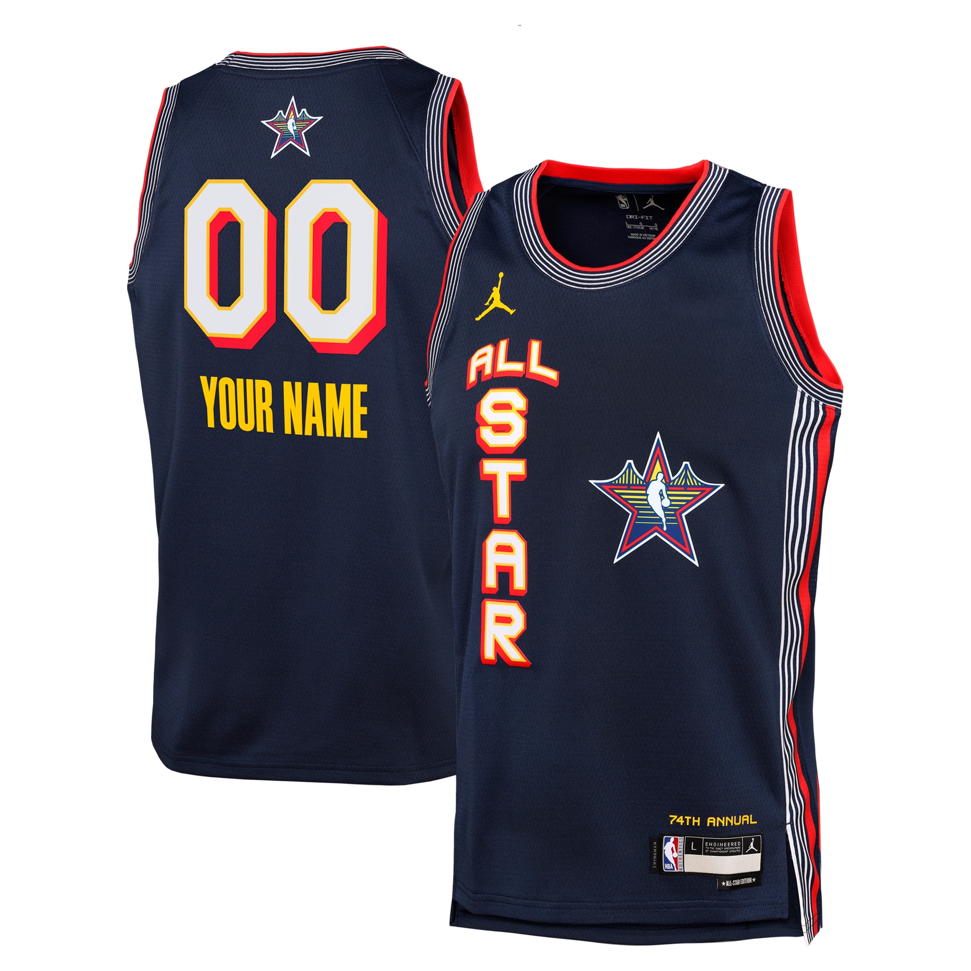 Nba Jordan Brand All Star 2025 Swingman Team Jersey - Navy - Youth
