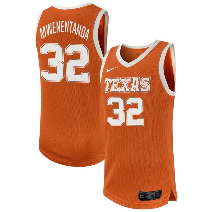 Ndjakalenga Mwenentanda 32 Texas Longhorns Unisex Nil Women's Basketball Jersey - Texas Orange
