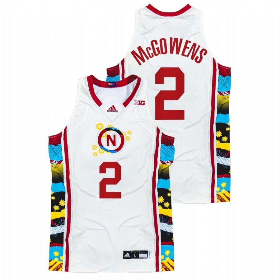 Nebraska Cornhuskers Trey Mcgowens 2 2022 White Honoring Black Excellence Sunflower Bhm Men Jersey