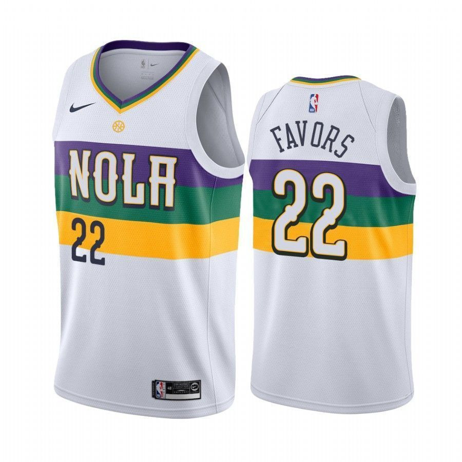 New Orleans Pelicans Derrick Favors 22 City Men's Jersey
