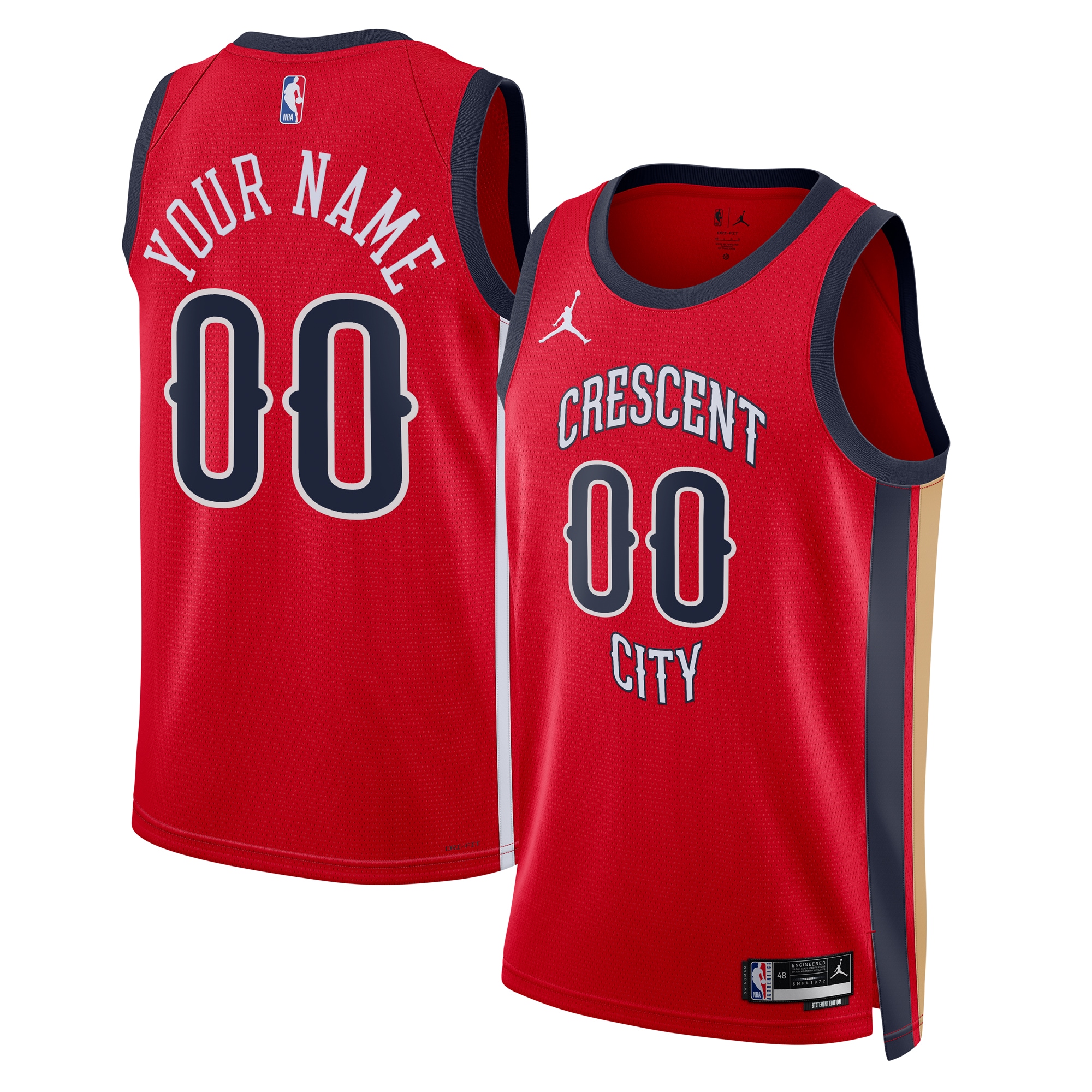 New Orleans Pelicans Jordan Statement Swingman Jersey - Custom - Unisex