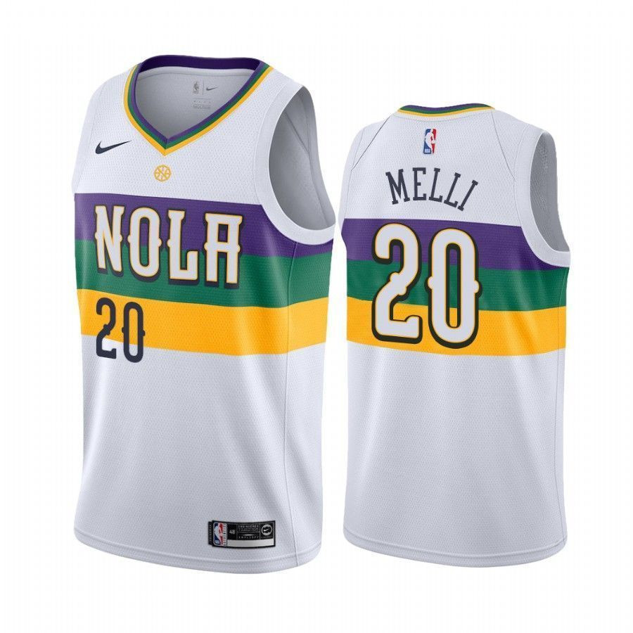 New Orleans Pelicans Nicolo Melli 20 City Men's Jersey