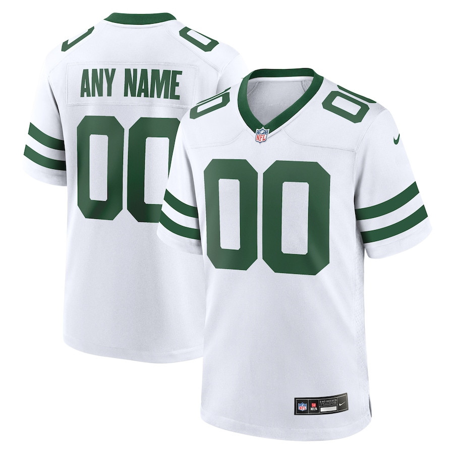 New York Jets Custom Game Men Jersey - Legacy White Js3777