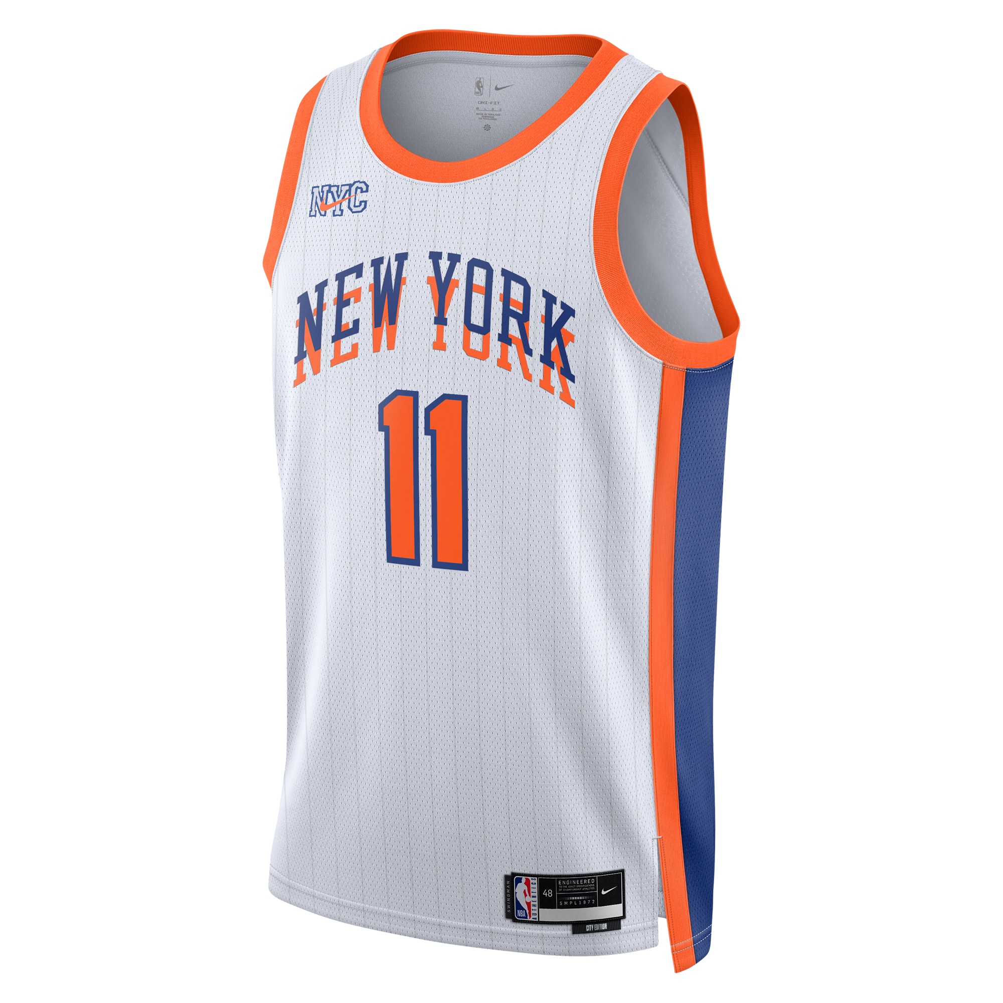 New York Knicks City Edition Swingman Jersey 2024 - White - Jalen Brunson - Unisex